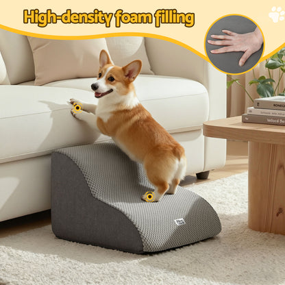 i.Pet Dog Ramp 2 Steps For Small Dogs Bed Sofa Car Foam Non-Slip Pet Cat Stairs