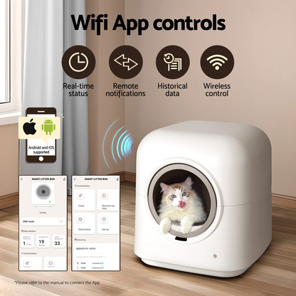 i.Pet Automatic Cat Litter Box Smart Self-Cleaning Large Cat Litter Box Kitty Toilet App Control
