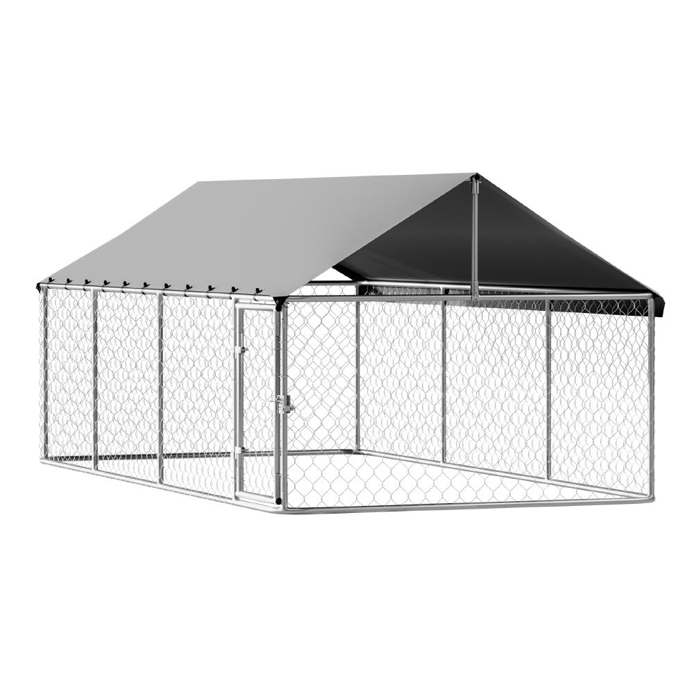 i.Pet Dog Kennel Large House XL Pet Run Cage Puppy Outdoor Enclosure 2Mx4M