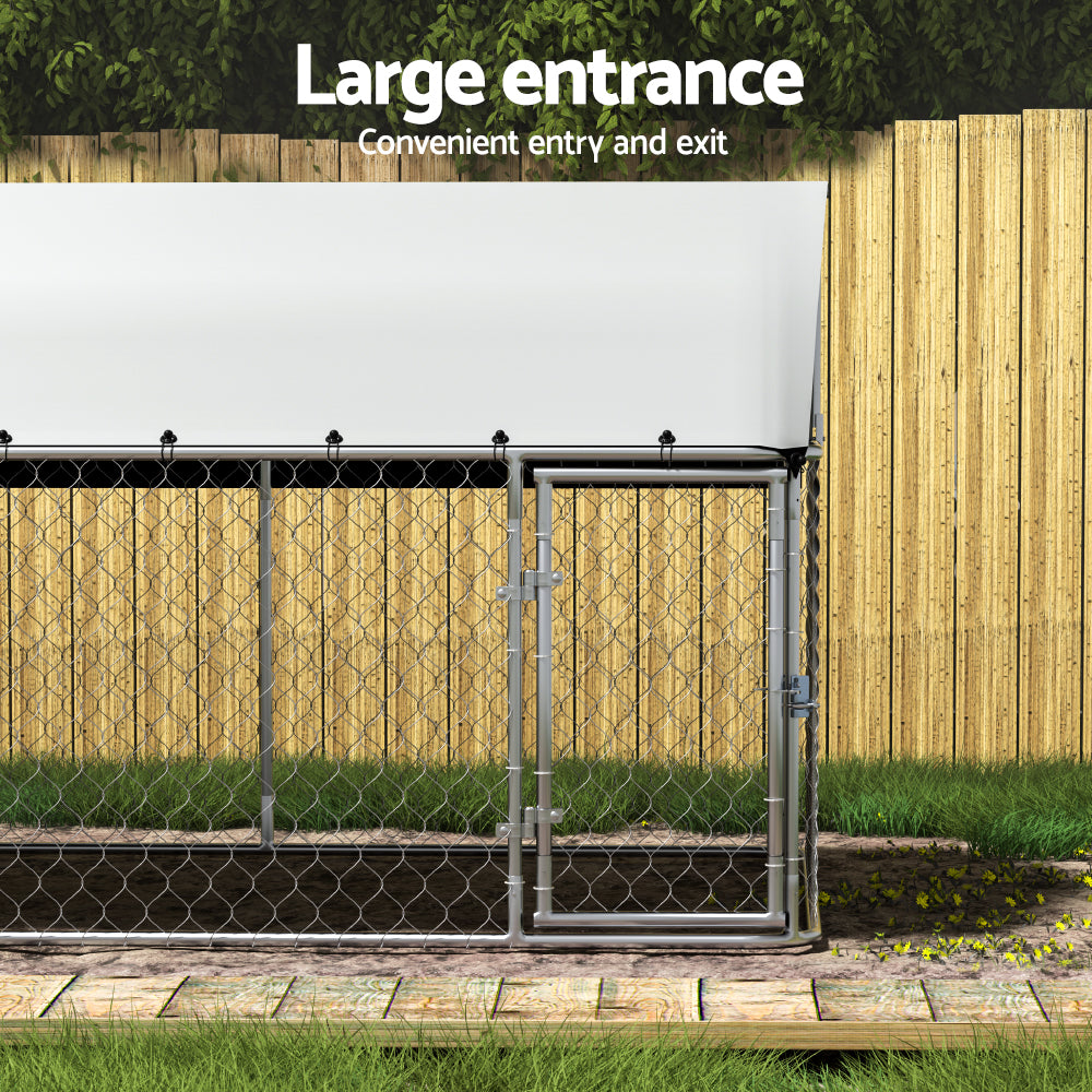 i.Pet Dog Kennel Large House XL Pet Run Cage Puppy Outdoor Enclosure 2Mx4M