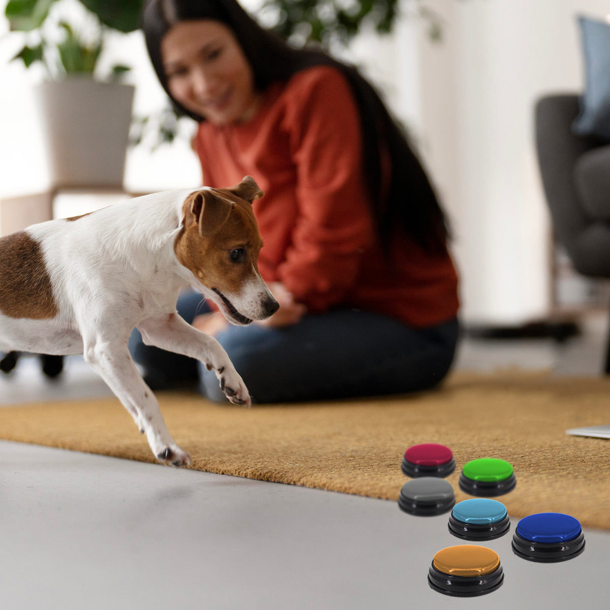 Tech4Pets 6-Pack Talking Buttons for Interactive Pet Communication