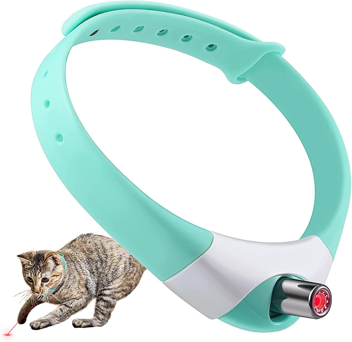 Automatic Laser Cat Collar Toy: Rechargeable Interactive Red Light Toy for Australian Indoor Cats & Kittens