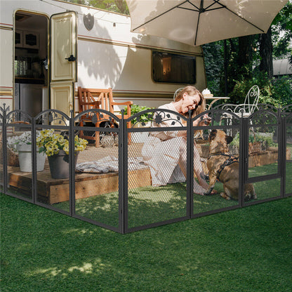 HeavyDuty Metal Dog Playpen w/ Waterproof Border