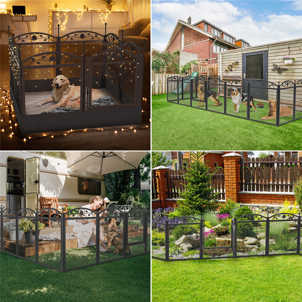 HeavyDuty Metal Dog Playpen w/ Waterproof Border
