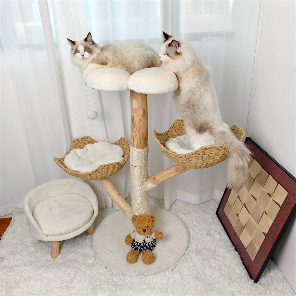 Cat Tree Tower Condo Scratcher Bed Sisal Plush Toy Ball