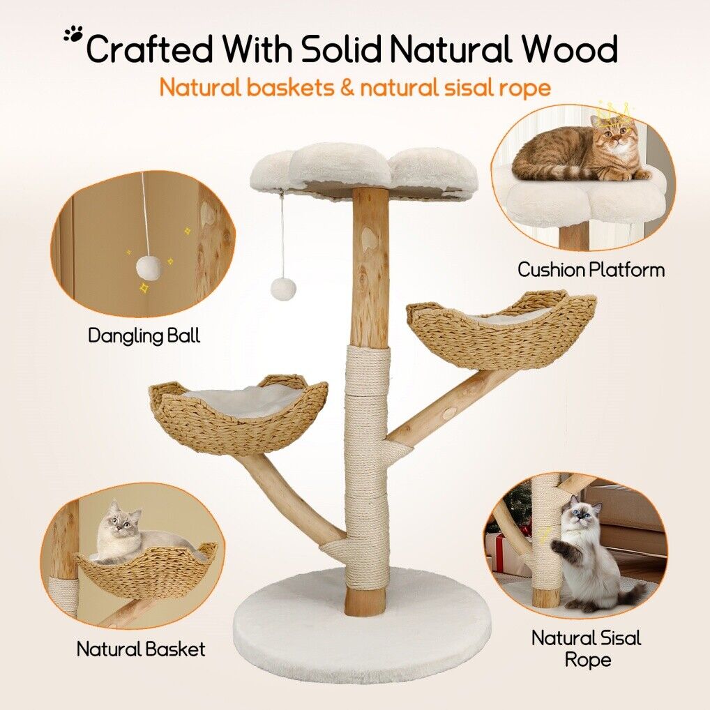 3 Tier Cat Tree Activity Centre Scratcher Post Climber