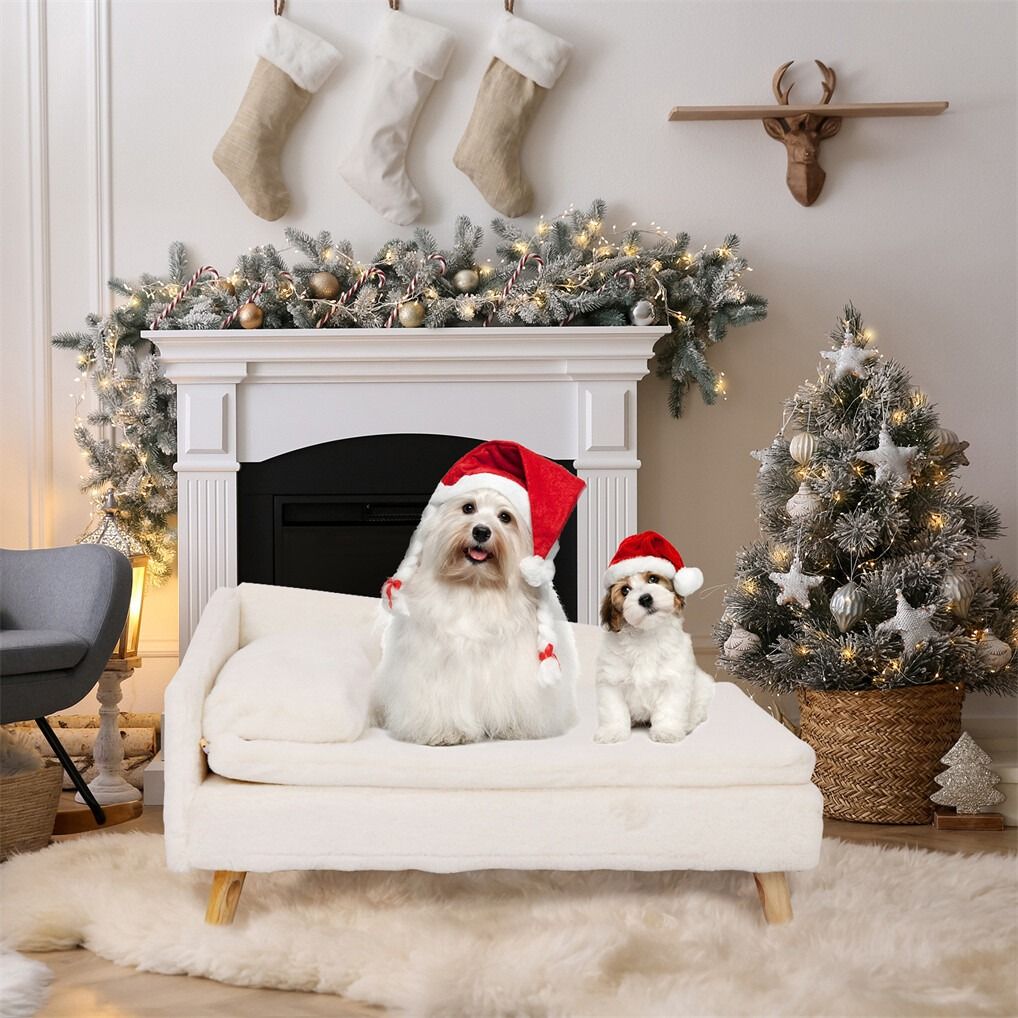 Small Raised Pet Sofa 70x40x39cm Waterproof Portable Dog Bed