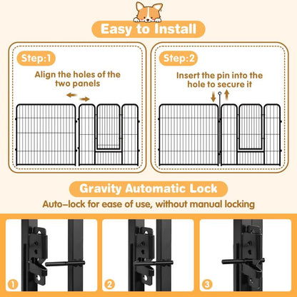 Pet Dog Playpen Puppy Exercise Cage Enclosure Fence Metal Outdoor 8 Panel