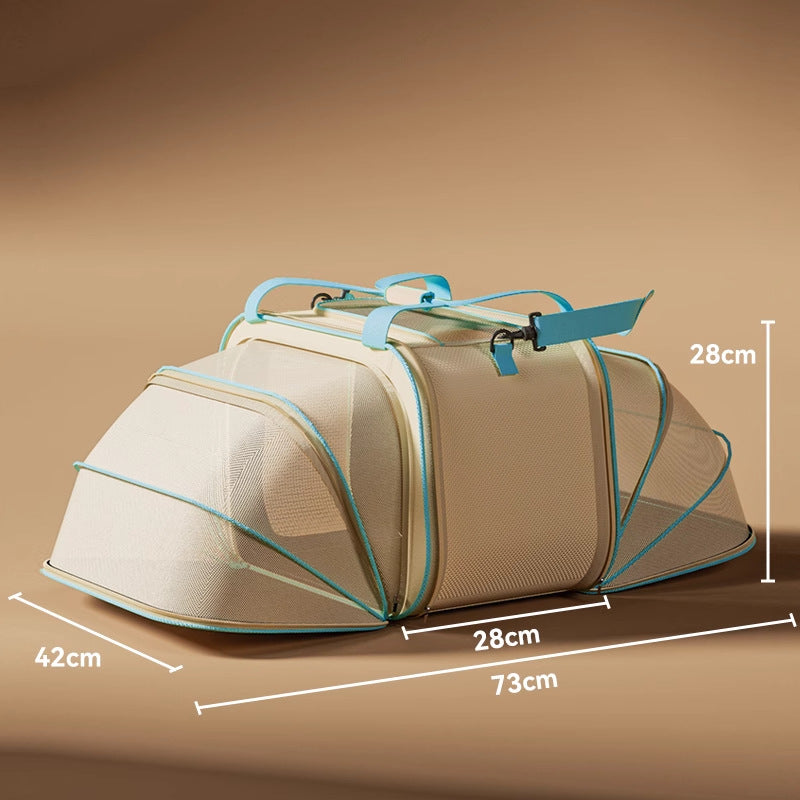 Stylish Portable Pet Backpack - Spacious Pet Carrier with Anti-Stress Design
