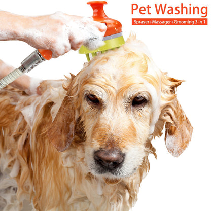 Blue Ultimate Pet Bathing Showerhead - Dog-Friendly Pressure-Boost Spray with Foamer