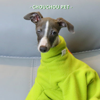 XL Adorable Dinosaur Fleece Dog Jumpsuit - Warm Winter Pajamas for Whippets & Italian Greyhounds