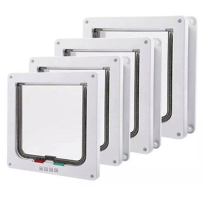 Secure 4-Way Locking Pet Door for Cats & Small Dogs - Easy Access Flap for Doors, Walls & Glass(Size XL)