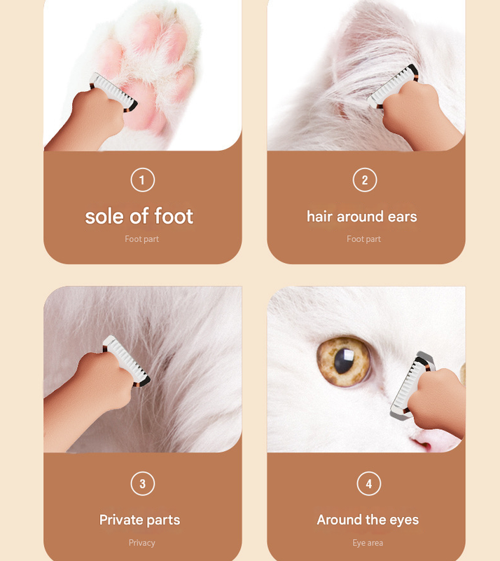 Purple Precision Pet Paw Trimmer - Waterproof & Rechargeable Grooming Clipper for Dog & Cat Paws, Eyes, and Ears
