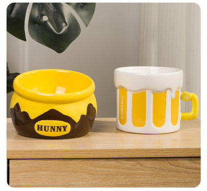 Premium Elevated Pet Bowl with Ergonomic 15°  Tilt & Large Capacity(Beer Bowl)