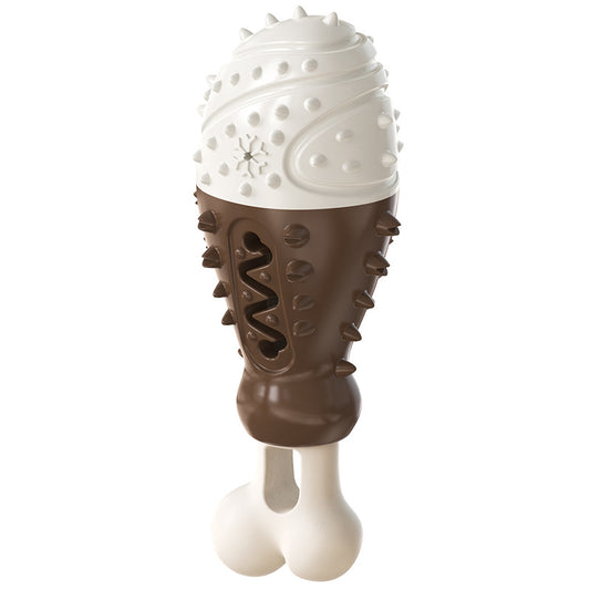 Multifunctional Dog Toy with Cooling, Dental Care & Floating Features(Chocolate color)