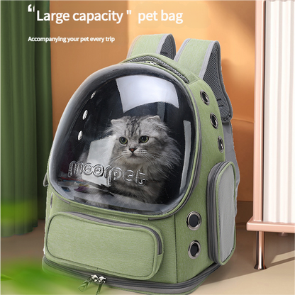 Spacious Pet Carrier with Ventilation System & Water-Resistant Design(grey)