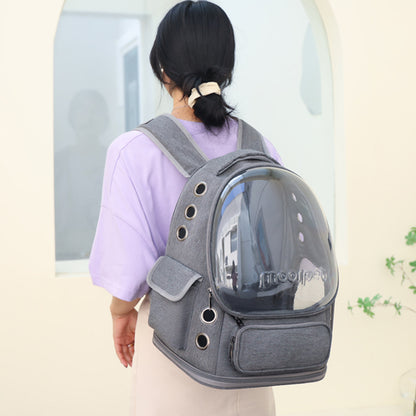 Spacious Pet Carrier with Ventilation System & Water-Resistant Design(black)