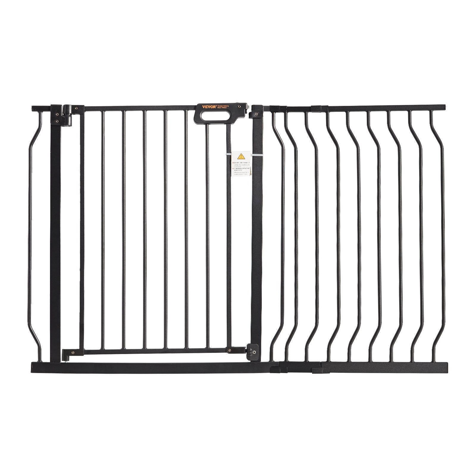 Dog Gate, 749-1229 mm Extra Wide, 762 mm High, Dog Gate for Stairs Doorways and House, Easy Step Walk Thru Auto Close Child Gate Pet Security Gate with Pressure Mount and Wall Mount Kit, Black